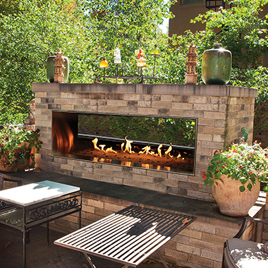 Empire Carol Rose Coastal Collection Linear See-Thru Outdoor Fireplace